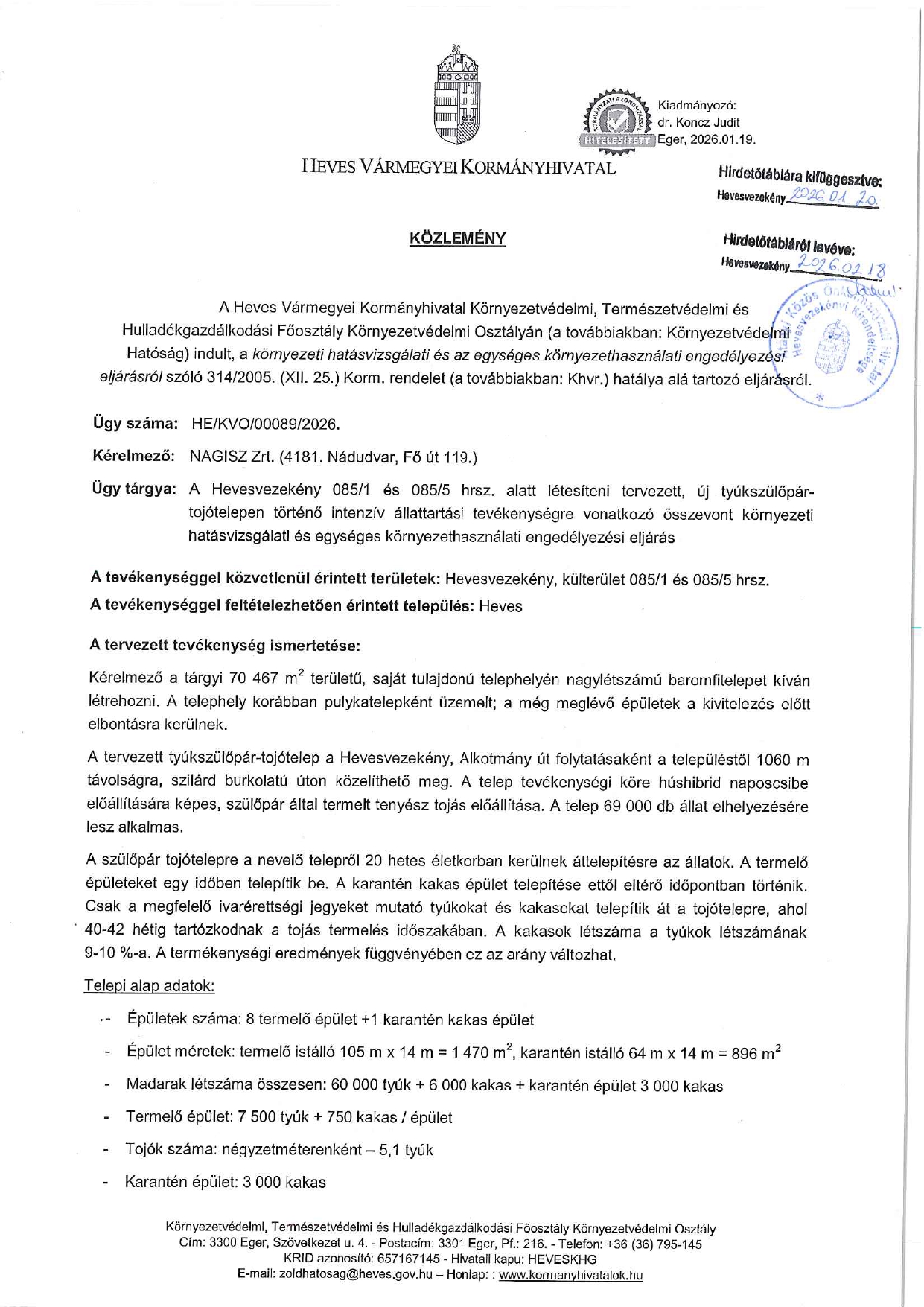 Közlemény