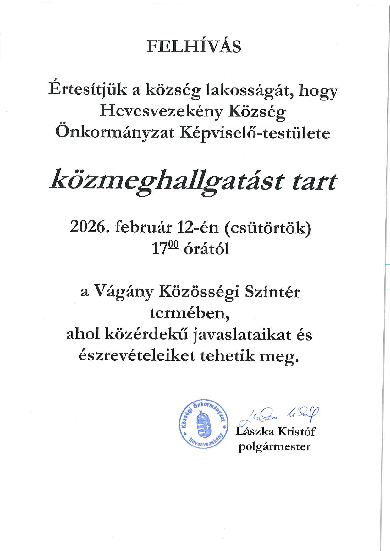 Közmeghallgatás